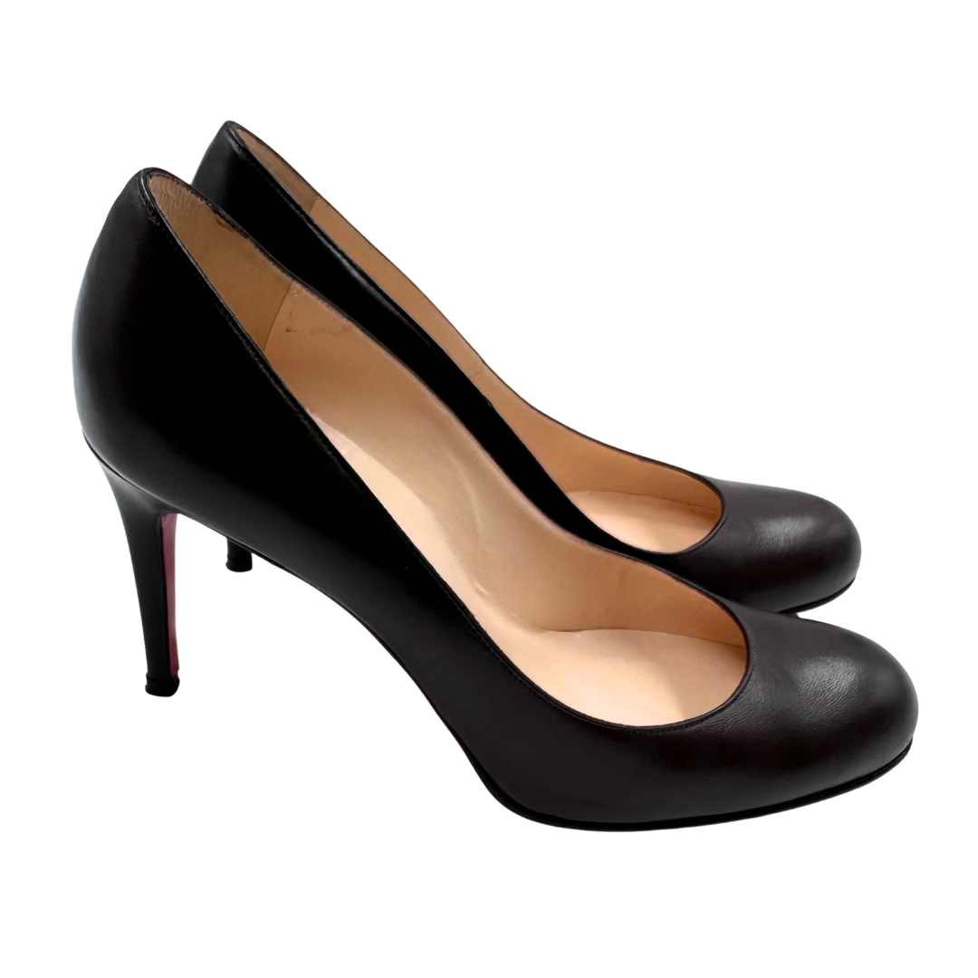 Christian Louboutin 8 39 Brown Leather Heels