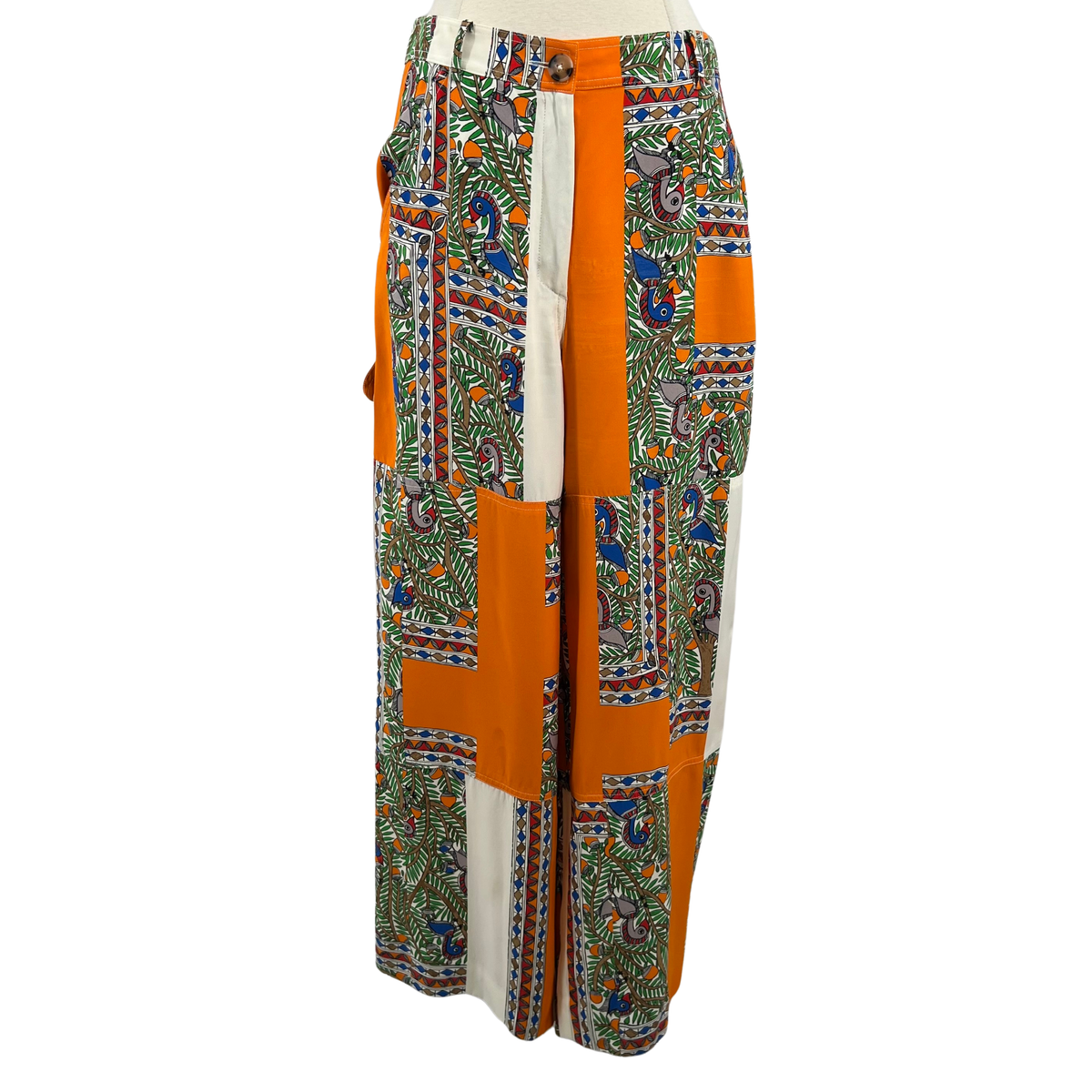 Tory Burch Orange Multi Pants