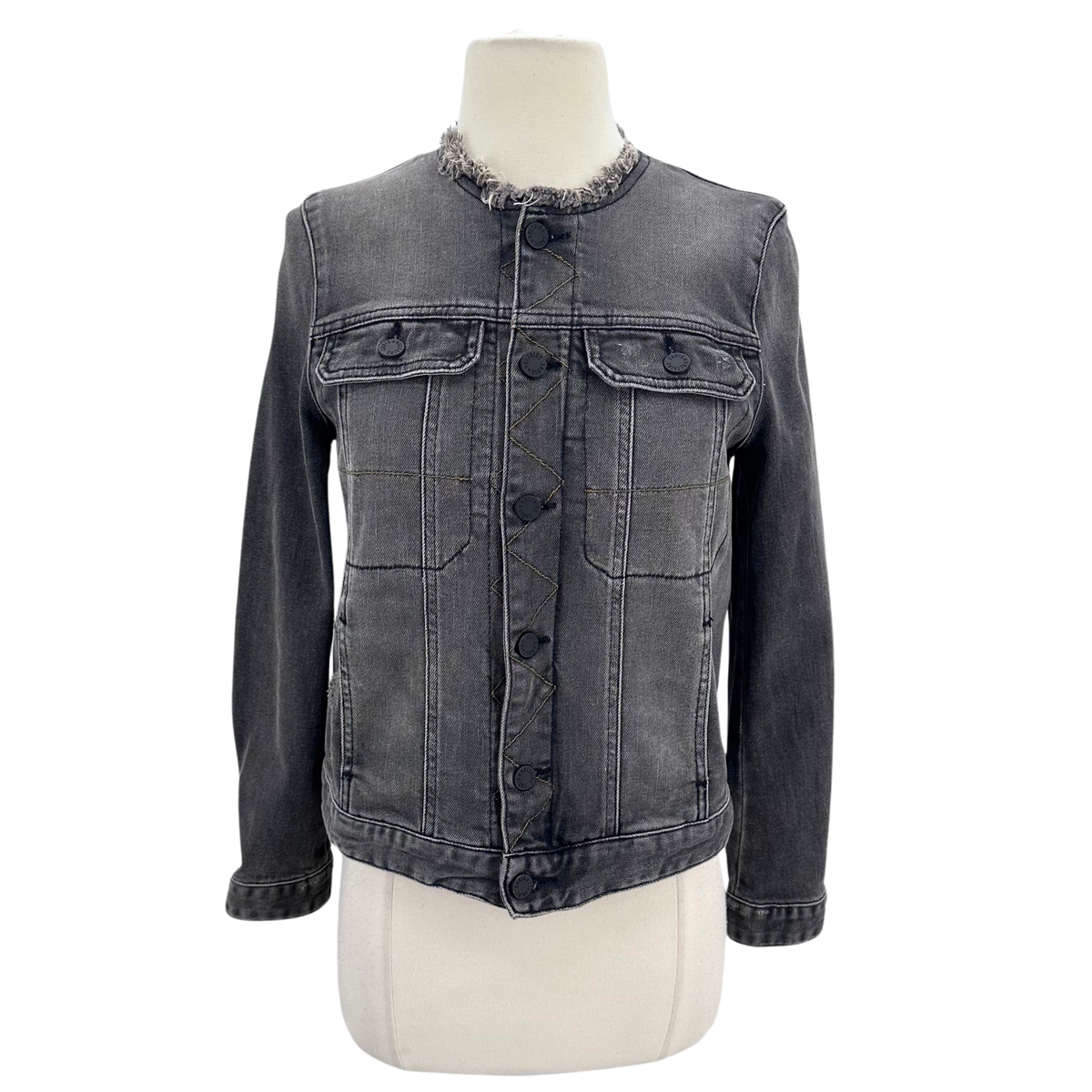 Zadig & Voltaire Size S Washed Black Denim Jacket