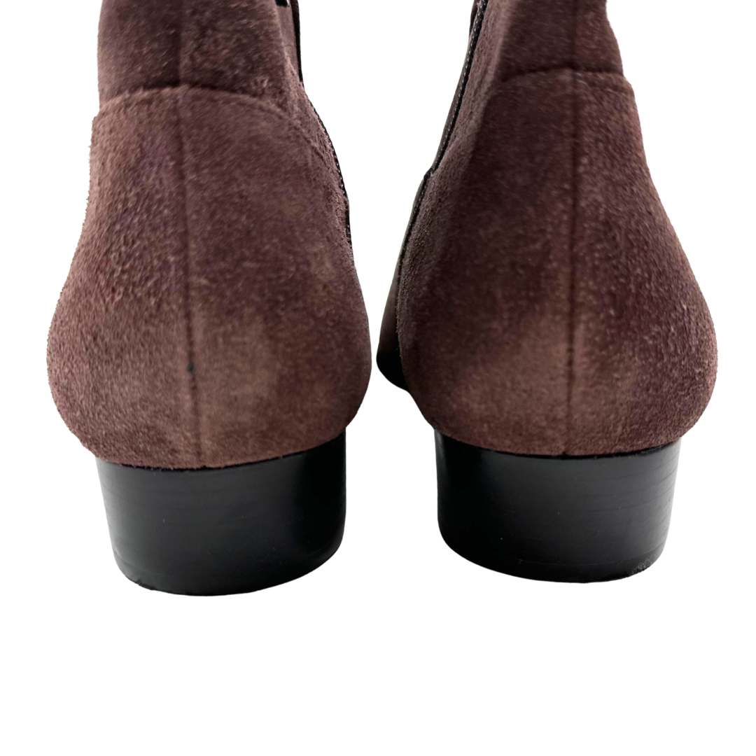Schutz 8 Brown Suede Booties
