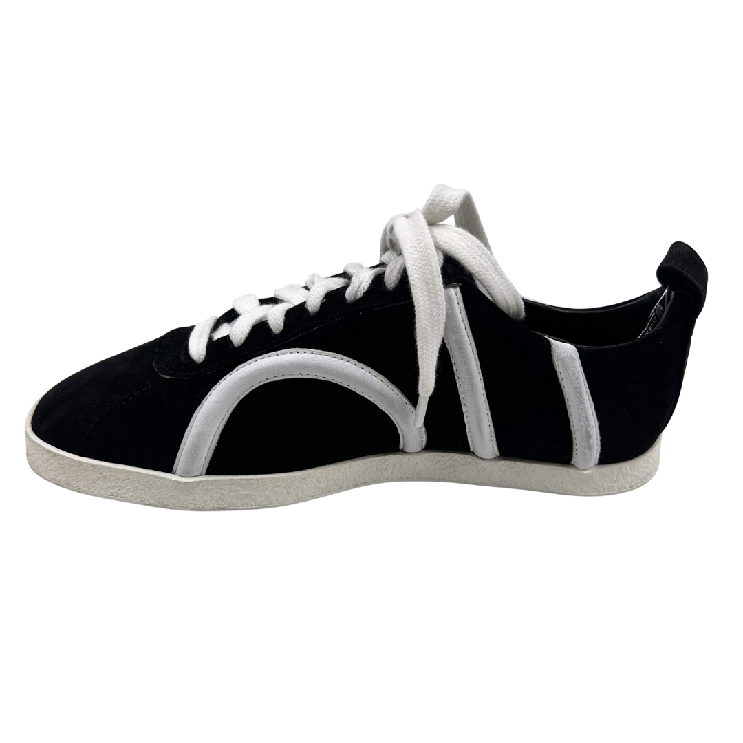 Toteme 6 36 Black/White Suede Sneakers