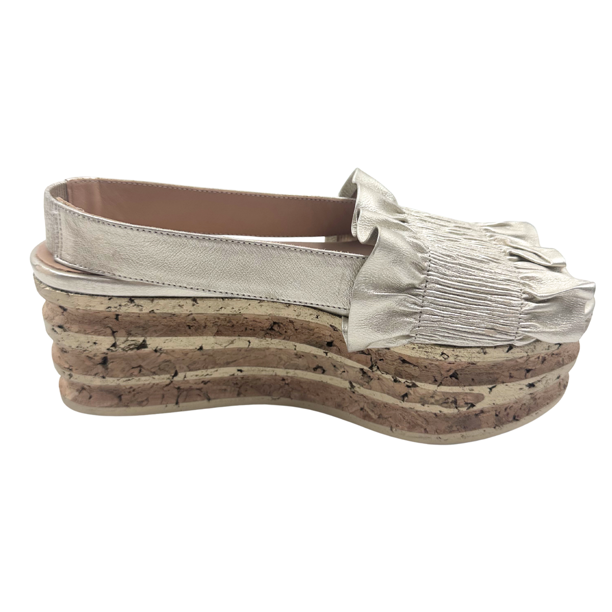 Paloma Barcelo 39 Gold/Tan Platforms