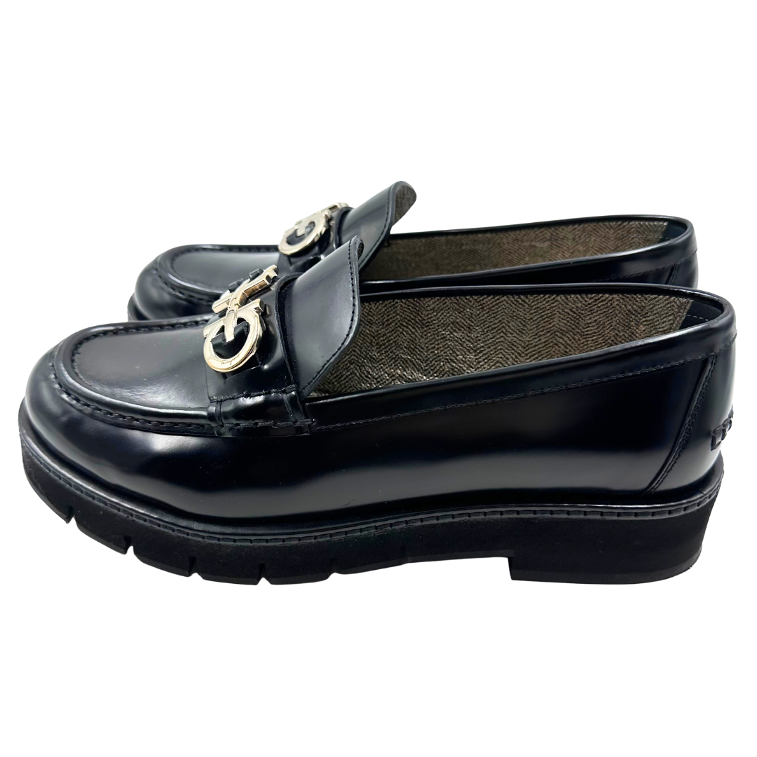Salvatore Ferragamo 8.5 Black Leather Booties