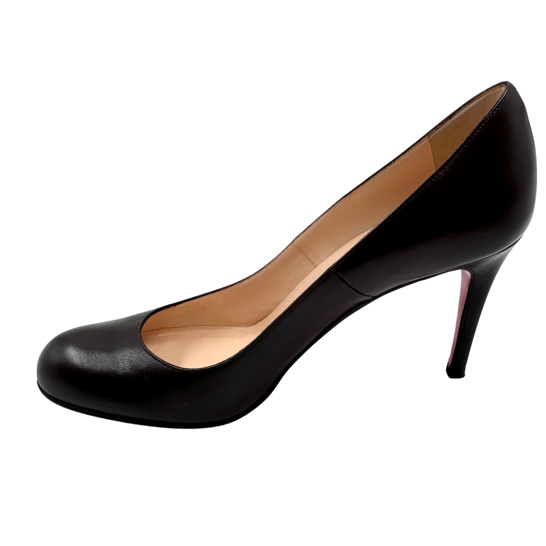 Christian Louboutin 8 39 Brown Leather Heels