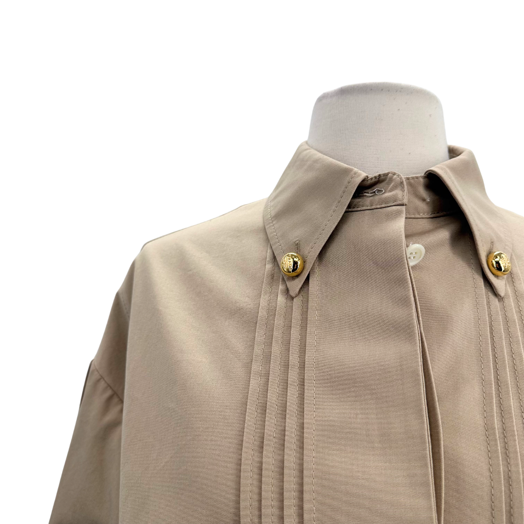Prada Size 40 Khaki Blouse