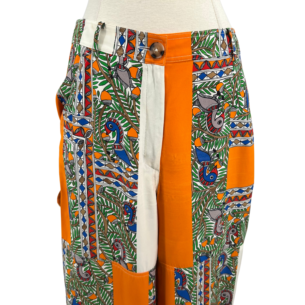Tory Burch Orange Multi Pants