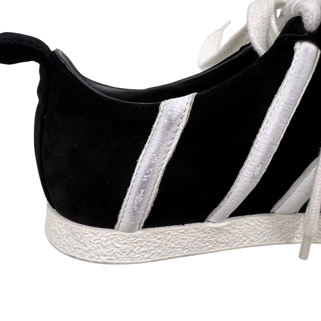 Toteme 6 36 Black/White Suede Sneakers
