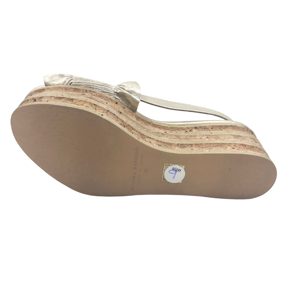 Paloma Barcelo 39 Gold/Tan Platforms