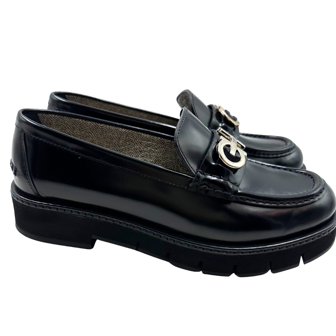 Salvatore Ferragamo 8.5 Black Leather Booties