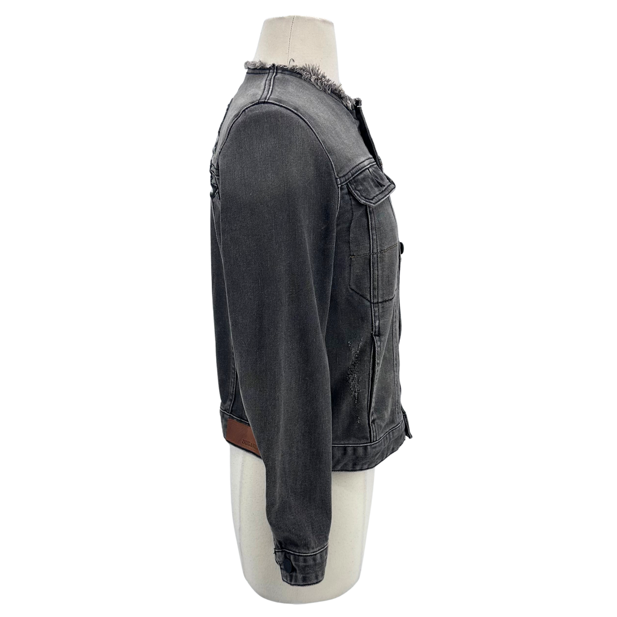 Zadig & Voltaire Size S Washed Black Denim Jacket