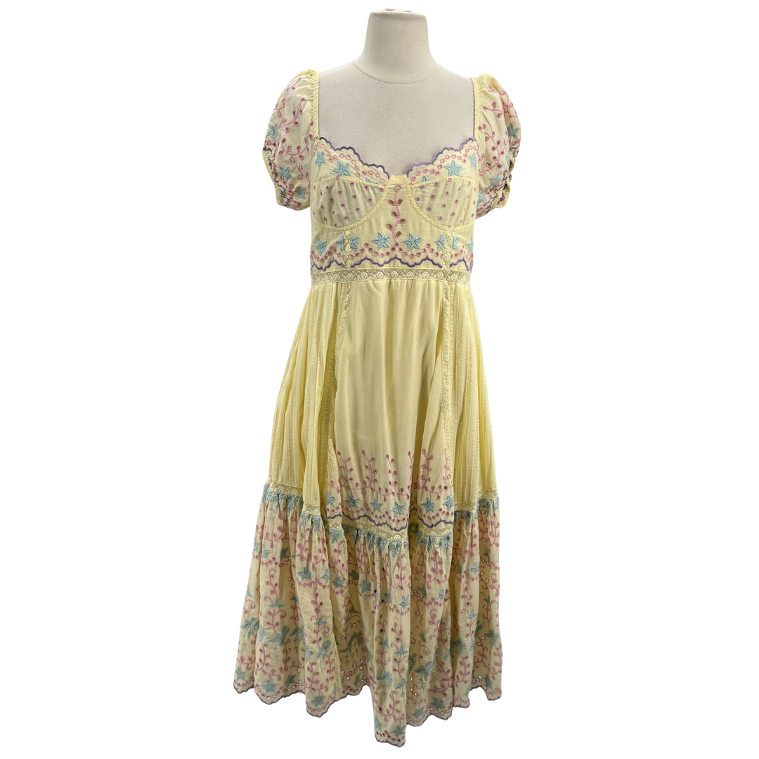 Love Shack Fancy Yellow Muti Dress