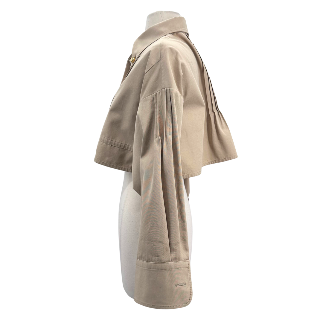 Prada Size 40 Khaki Blouse