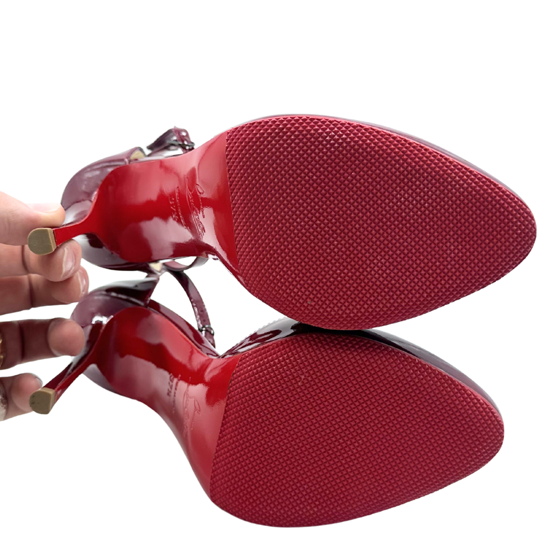 Louboutin 37.5 Tango Alto 100 Scarlett Pumps