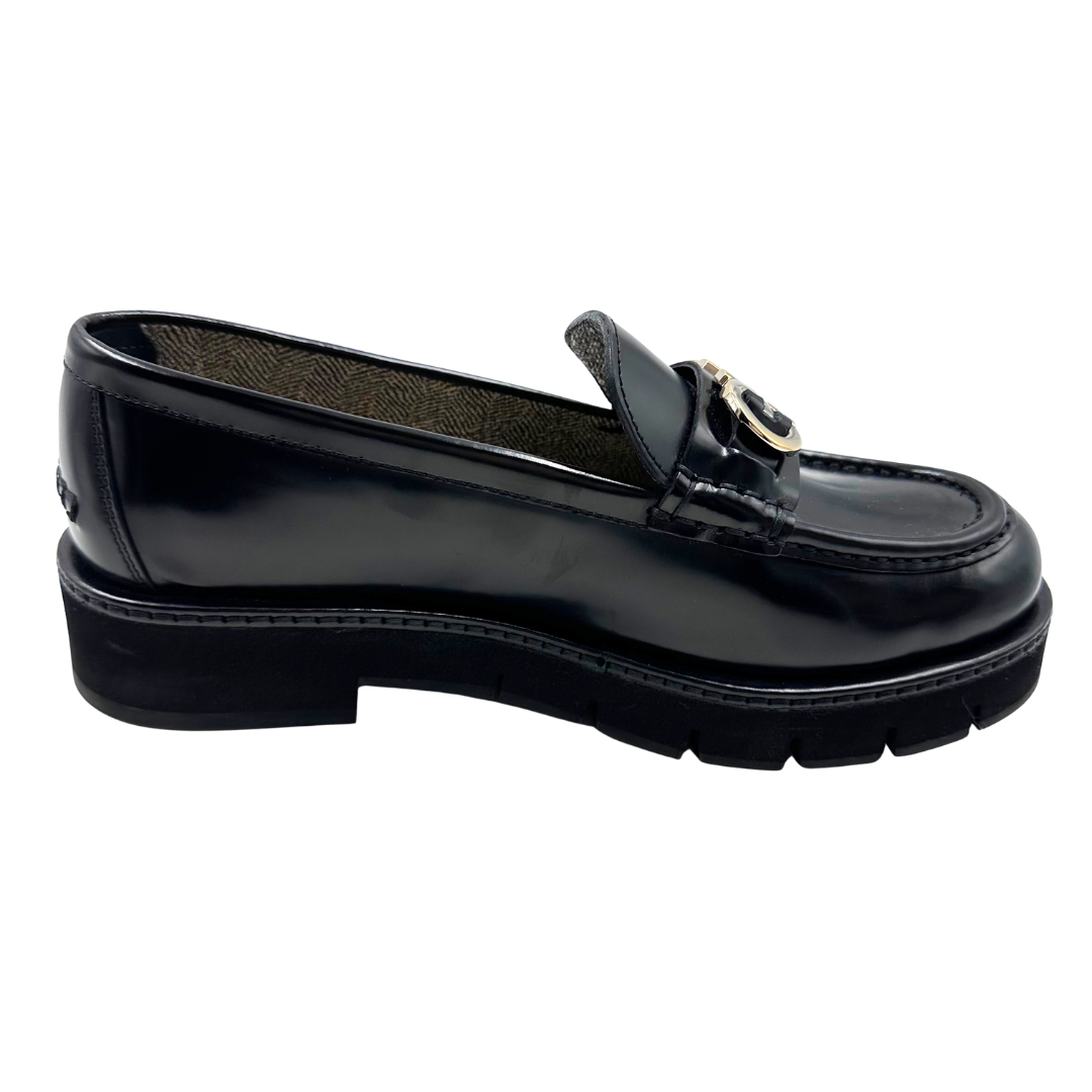 Salvatore Ferragamo 8.5 Black Leather Booties