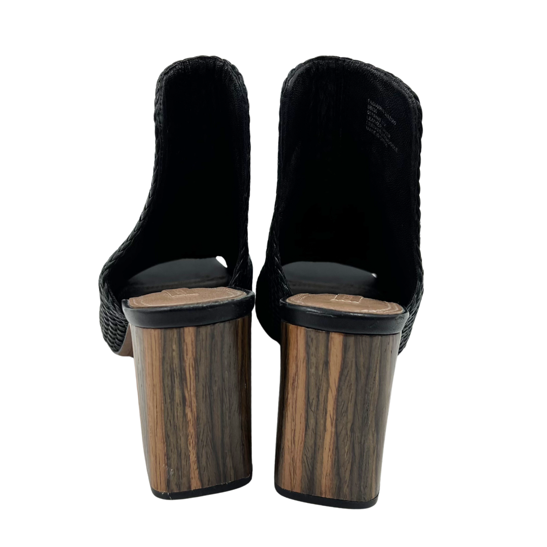 BCBGMaxazria 8 Black Leather Heels