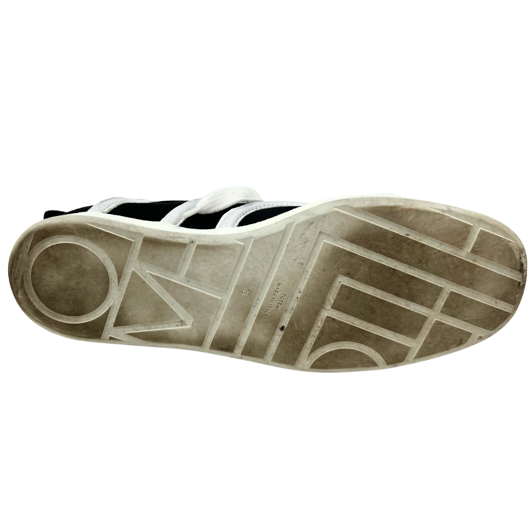 Toteme 6 36 Black/White Suede Sneakers