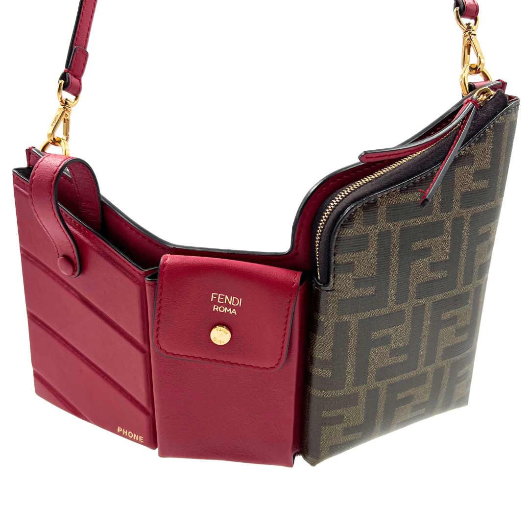 Fendi Zucca FF 3 Pocket Crossbody