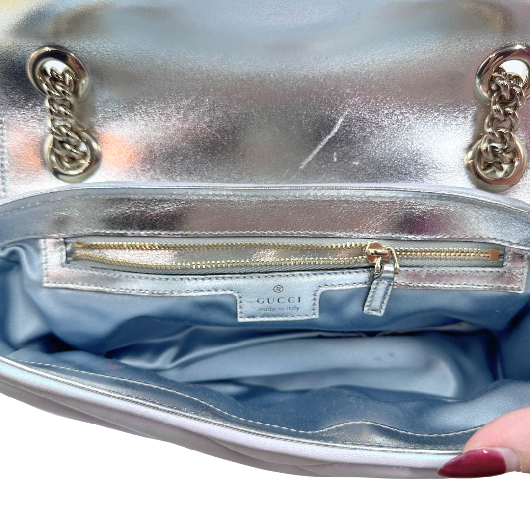 Gucci Iridescent Nappa Chevron Matelasse Bag