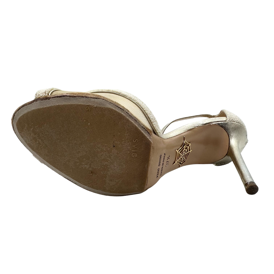 Charlotte Olympia 37.5 Cream Heels