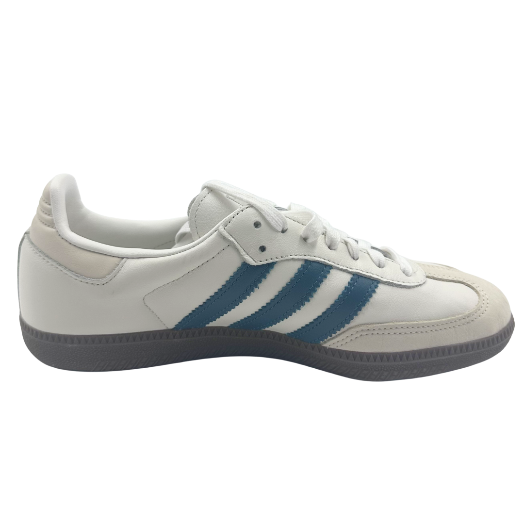 Adidas 8.5 White/Green Leather Sambas Sneakers