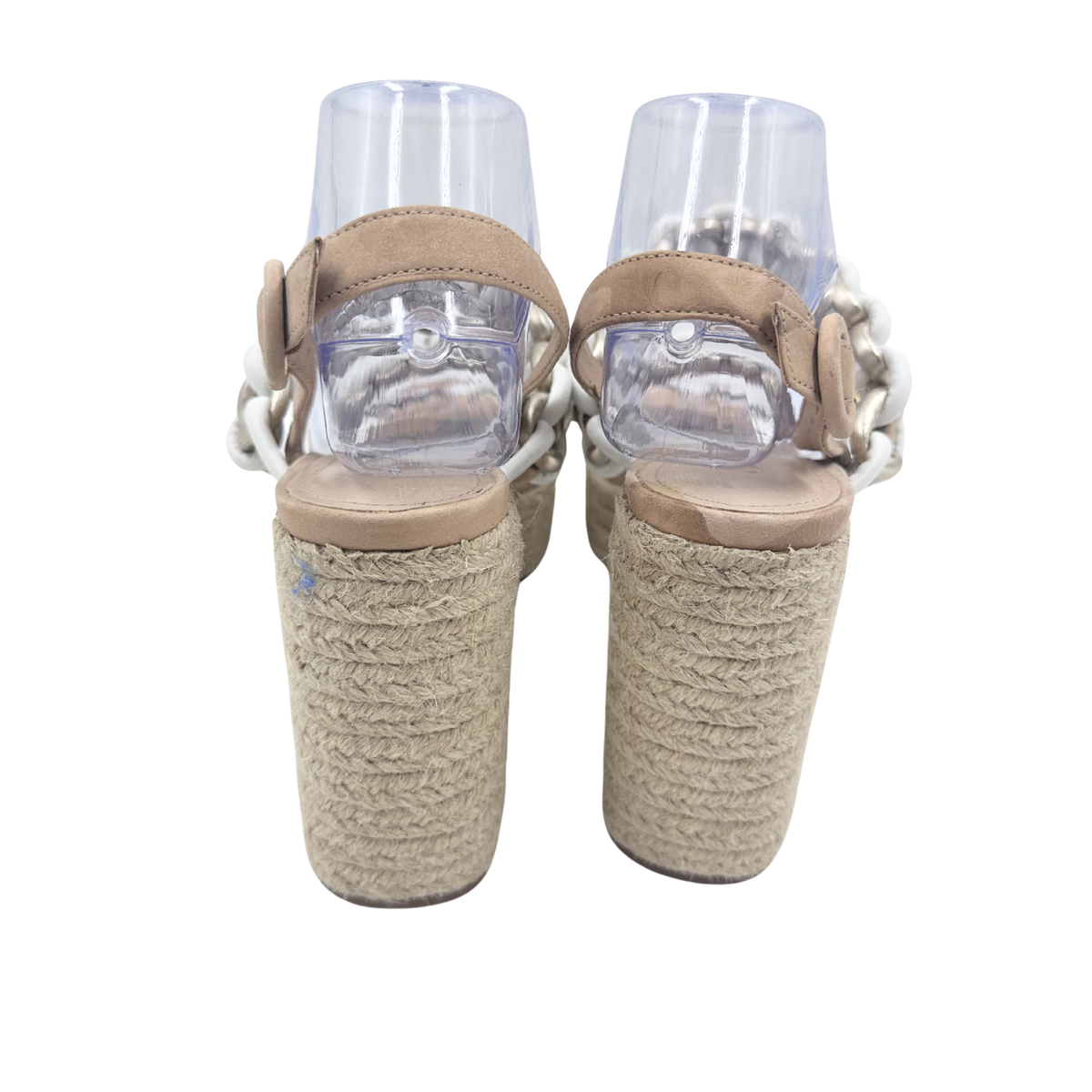 Schutz 39 gold/white/tan Heels