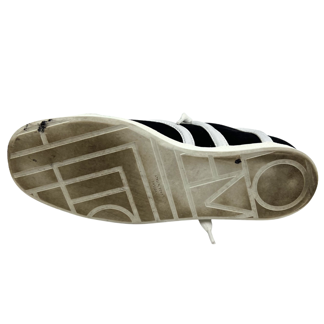 Toteme 6 36 Black/White Suede Sneakers