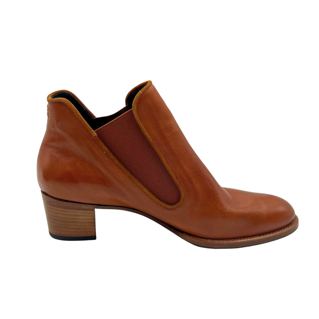Sarah Flint Cognac Booties