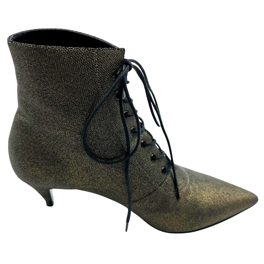 Saint Laurent 7.5 38 Metallic Booties