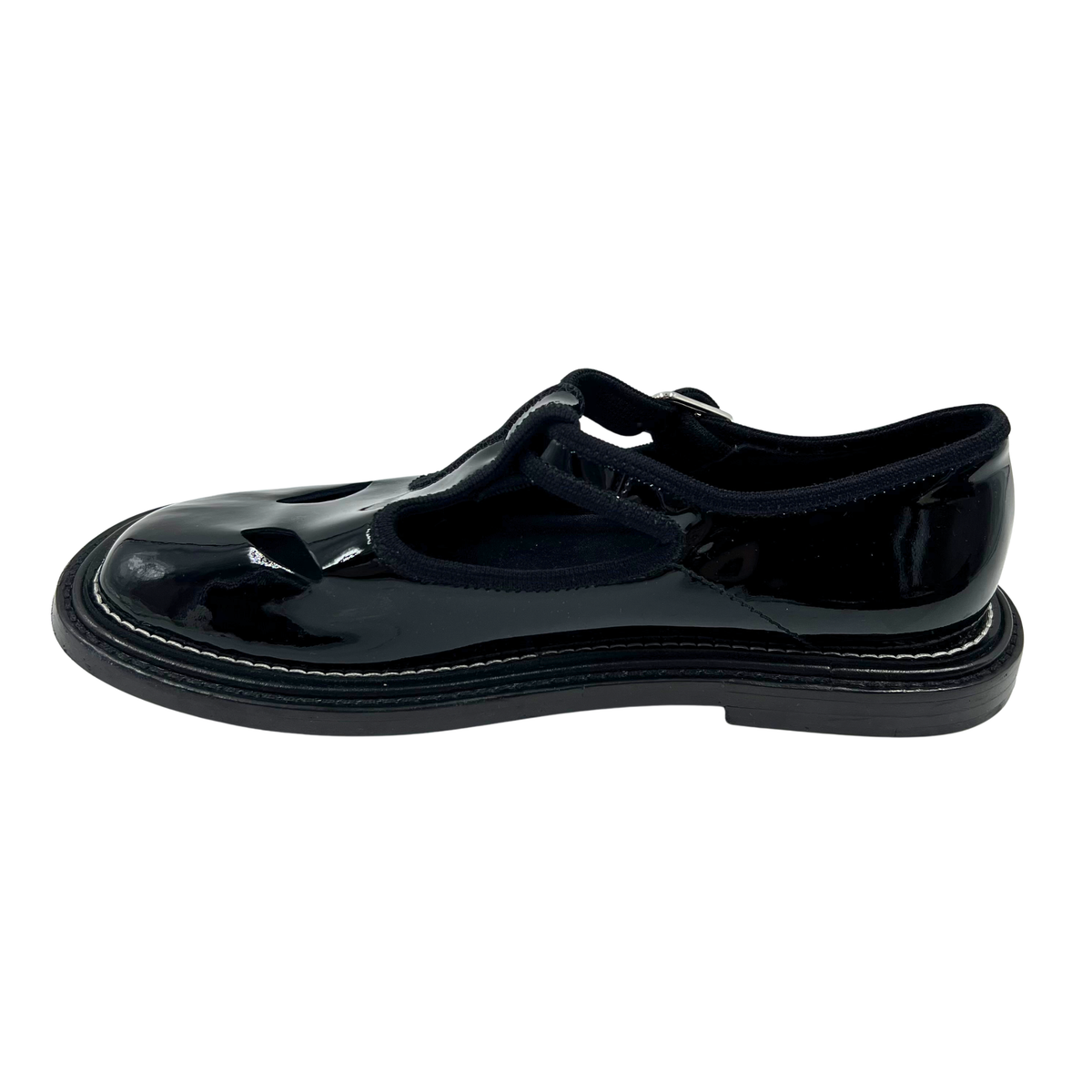 Burberry 7.5 38.5 Black Patent Leather Loafers