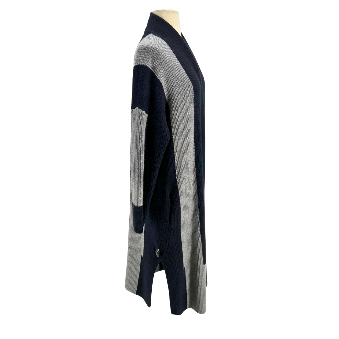 360 Cashmere Black/Gray Cardigan