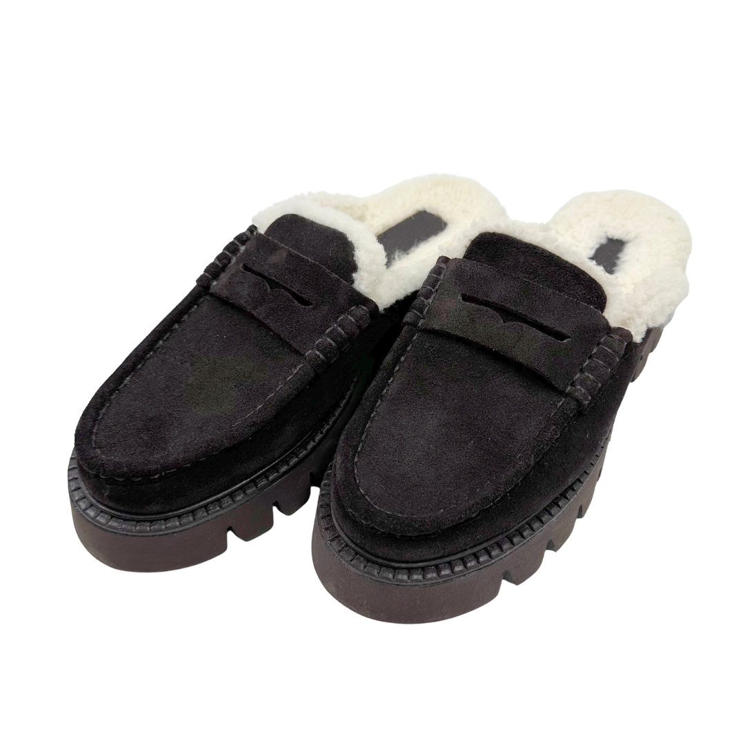 Pedro Garcia 8.5 Brown Shearling Flats