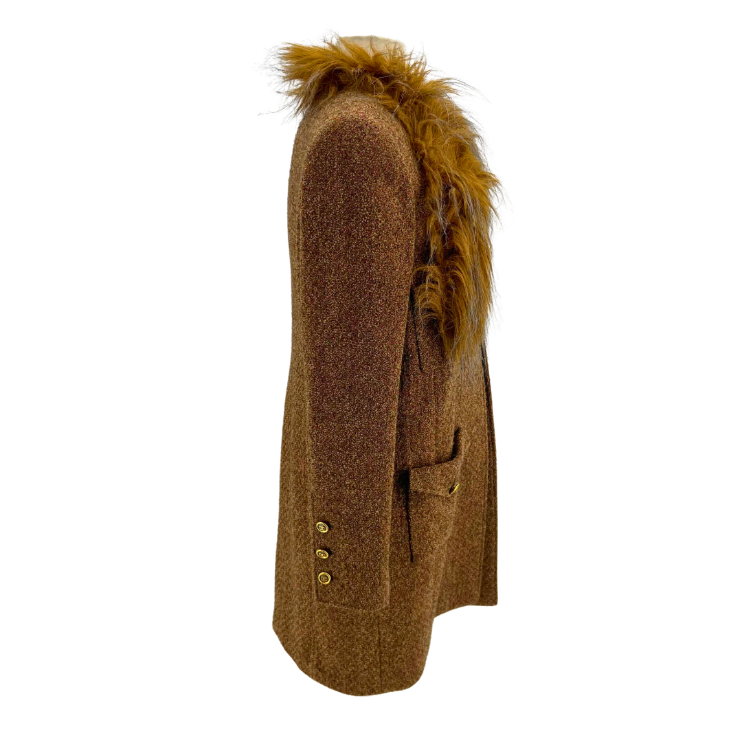 Chanel Brown Tweed Coat