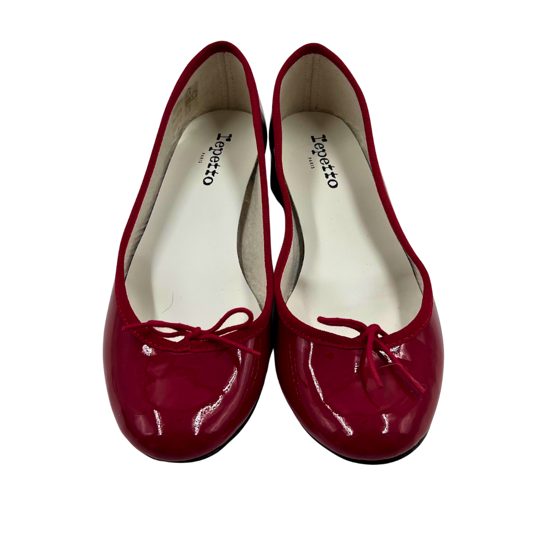 REPETTO 7.5 37.5 Red Patent Leather Flats