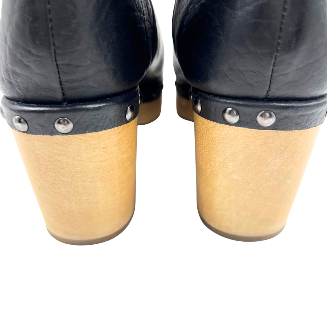 the odells 9 40 Black/Tan Leather Clogs