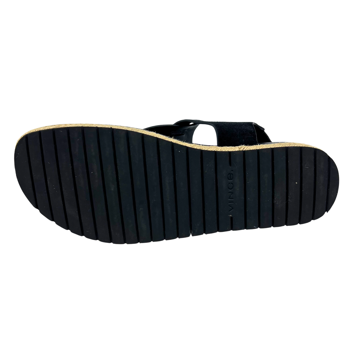 Vince 9 Black Leather Sandals