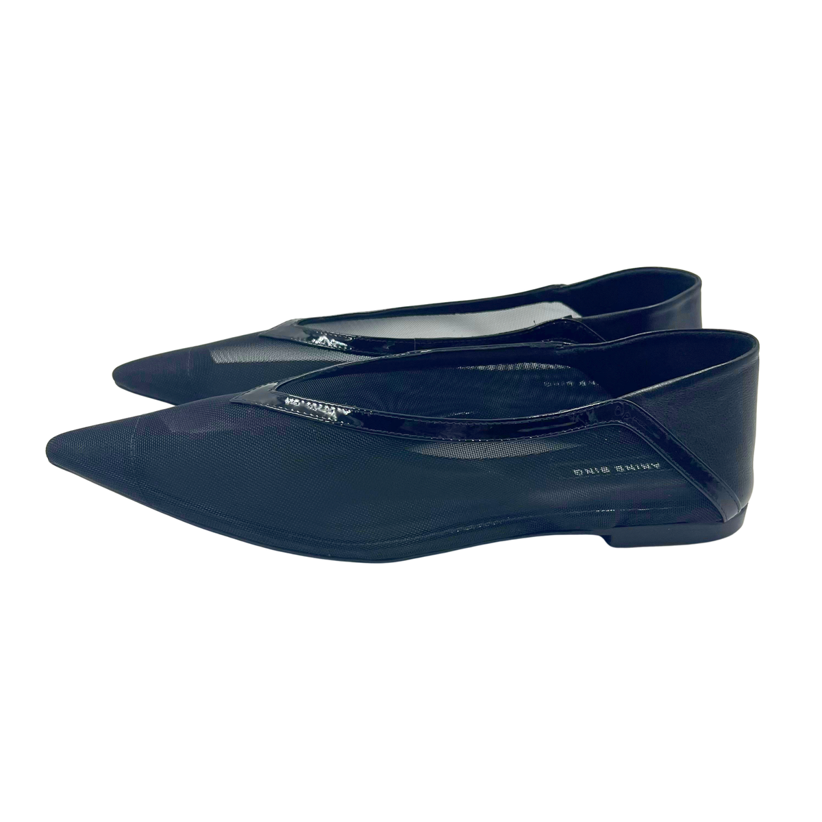 Anine Bing 7 37 Black Mesh Flats