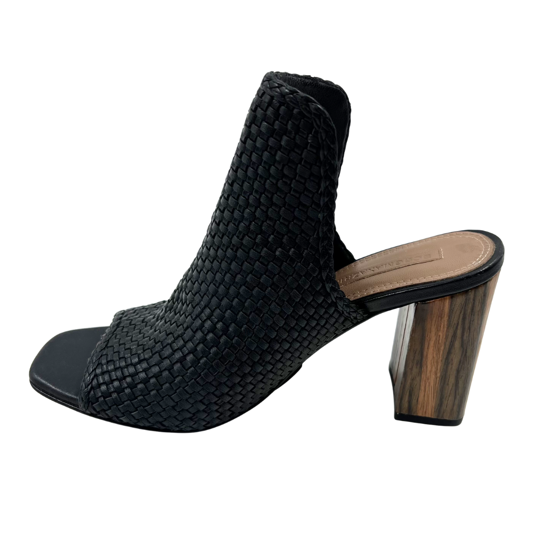 BCBGMaxazria 8 Black Leather Heels