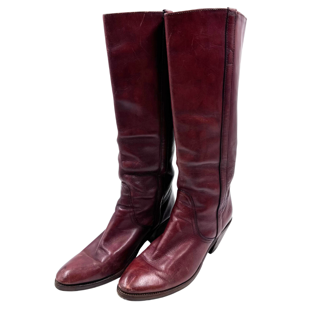 Frye 10 Burgundy Boots
