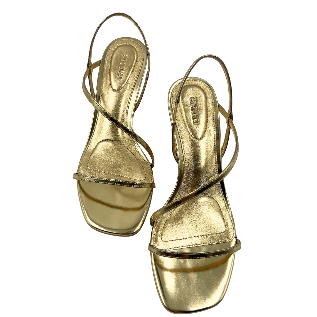 Simkhai 37 Bridget Oyster Shell Gold Sandals