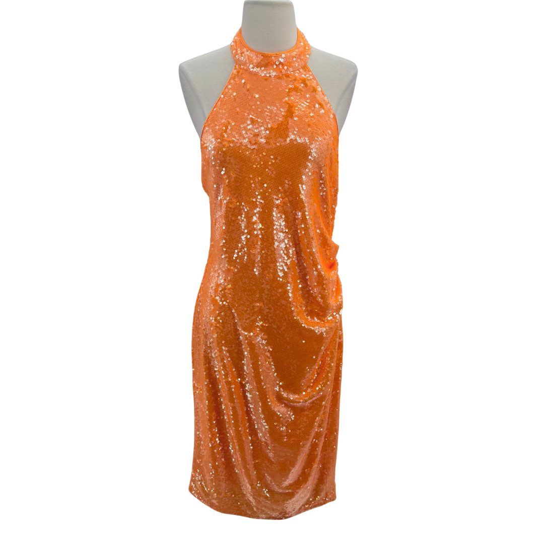 Caroline Constas Orange Evening Dress