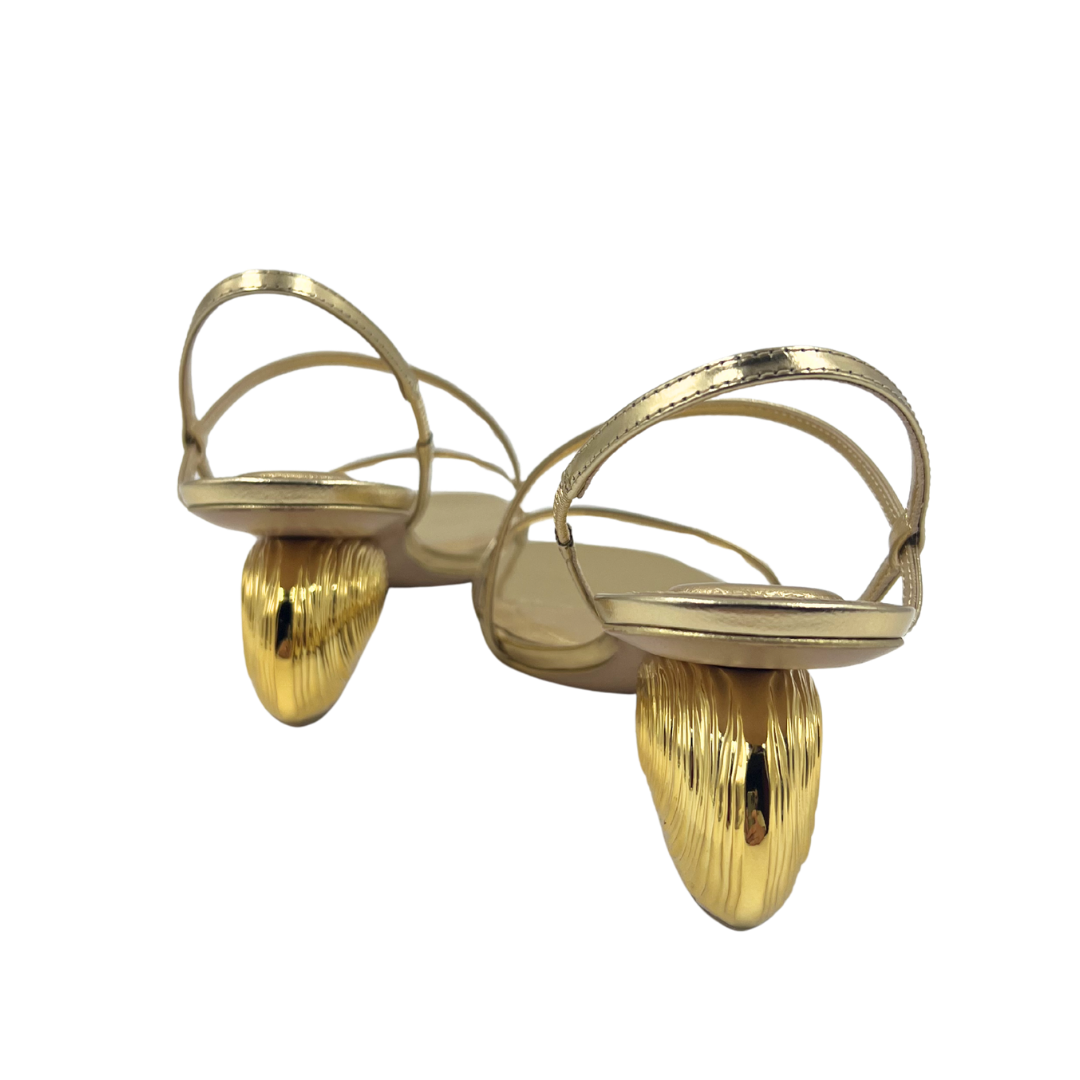 Simkhai 37 Bridget Oyster Shell Gold Sandals