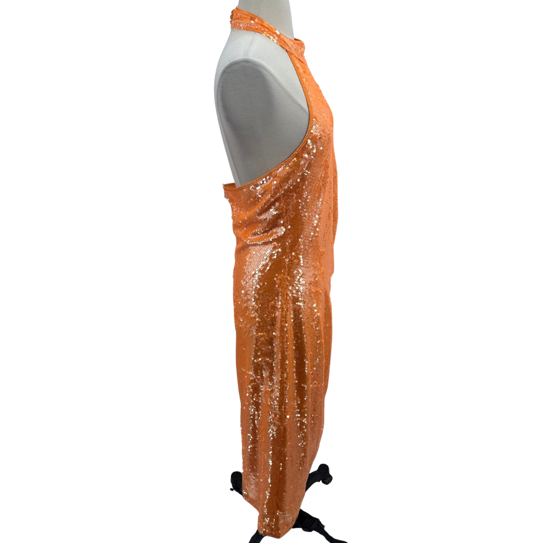 Caroline Constas Orange Evening Dress