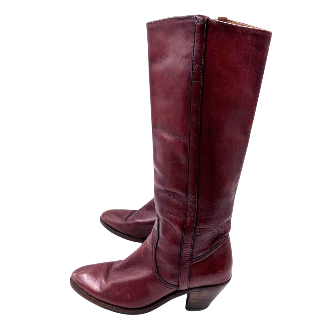 Frye 10 Burgundy Boots