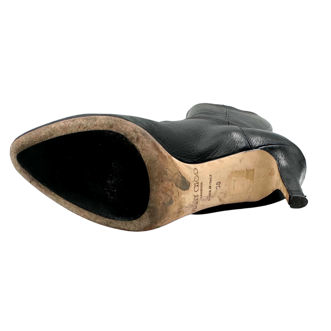 Jimmy Choo 8 38 Black Leather Boots