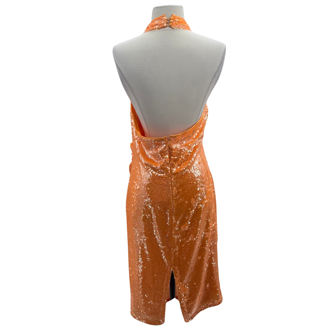 Caroline Constas Orange Evening Dress