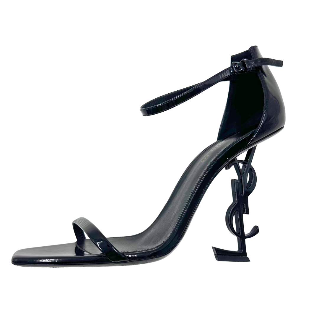 YSL 40 Black Patent Heels