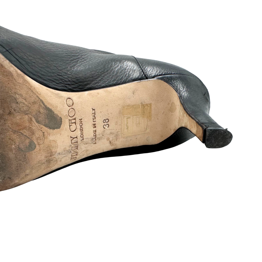 Jimmy Choo 8 38 Black Leather Boots