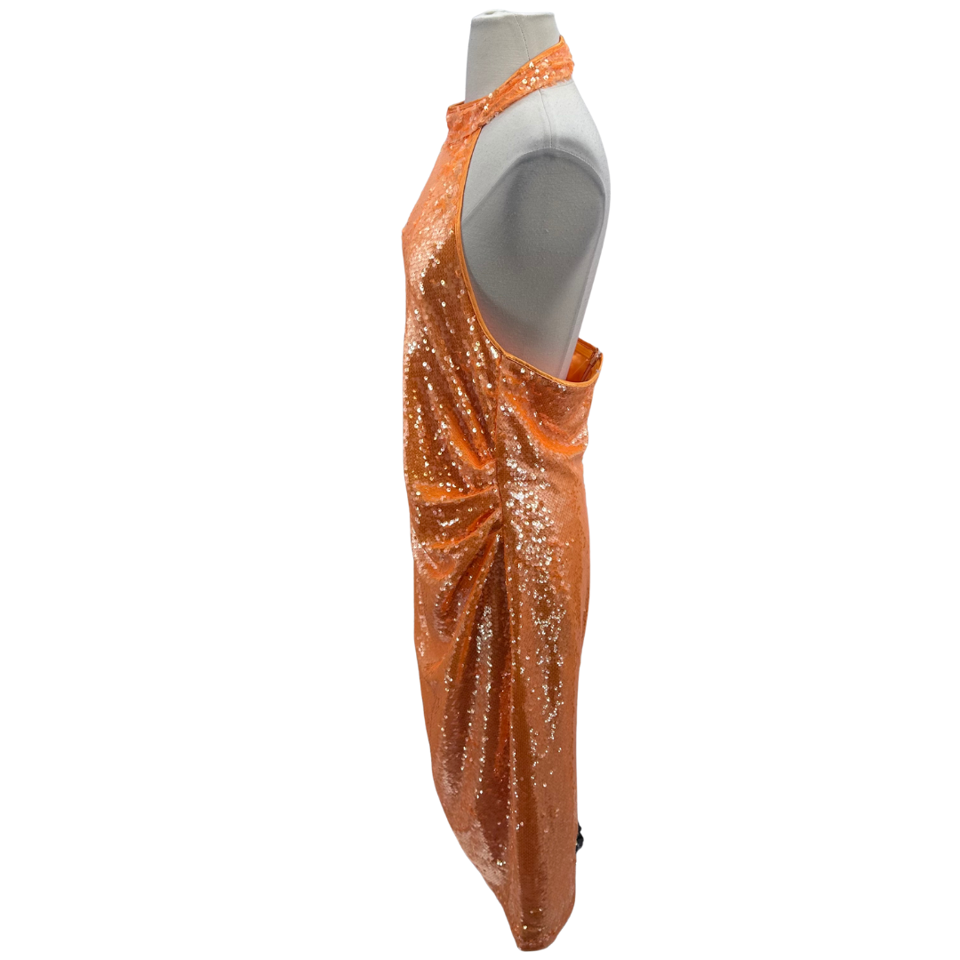 Caroline Constas Orange Evening Dress