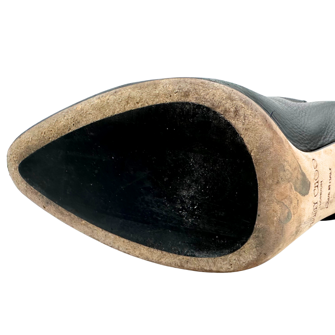 Jimmy Choo 8 38 Black Leather Boots