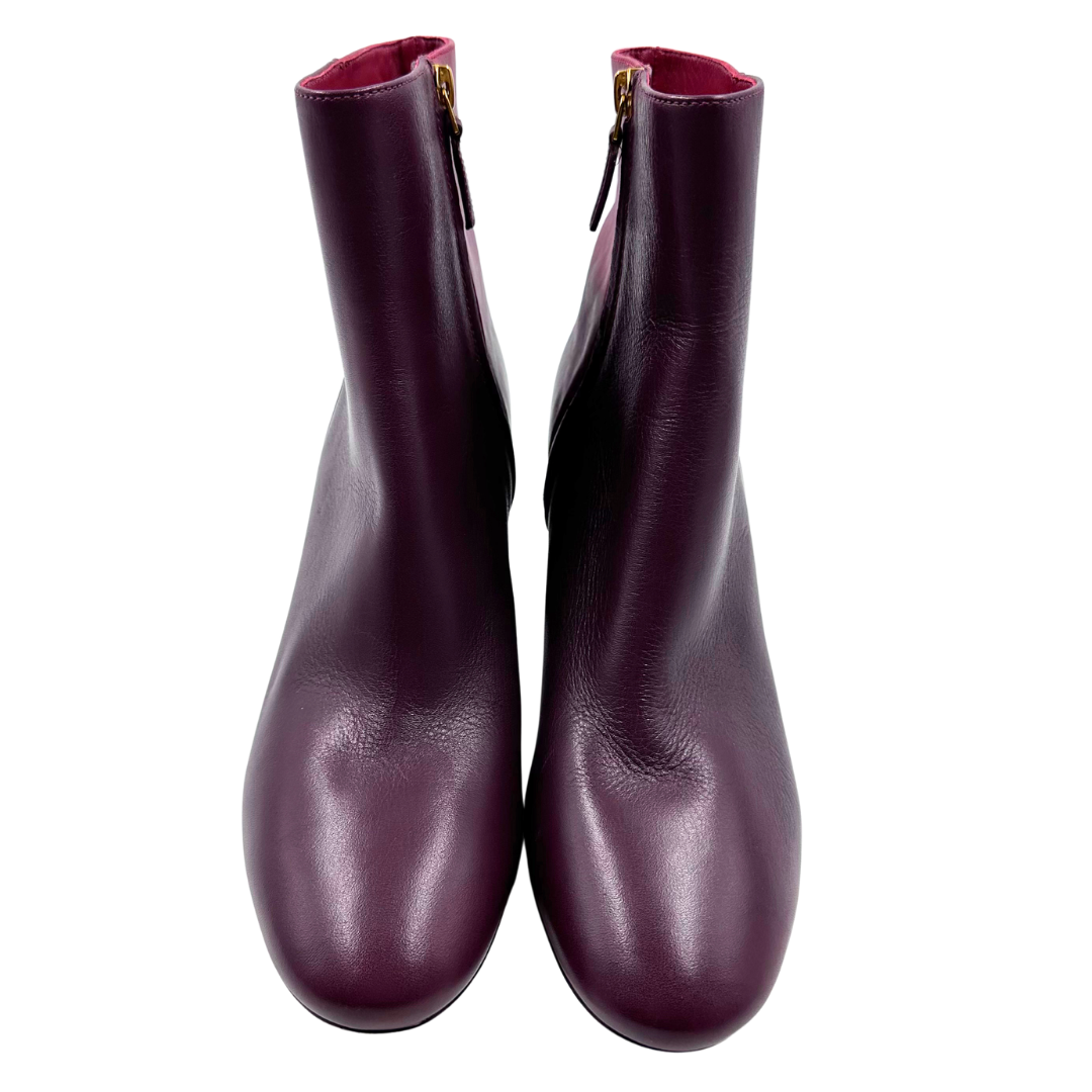 Tory Burch 10 burgundy/red Leather Booties